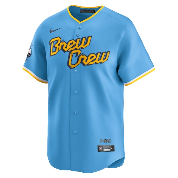 Christian Yelich Milwaukee Brewers Nike City Connect Limited Player Jersey - Powder Blue