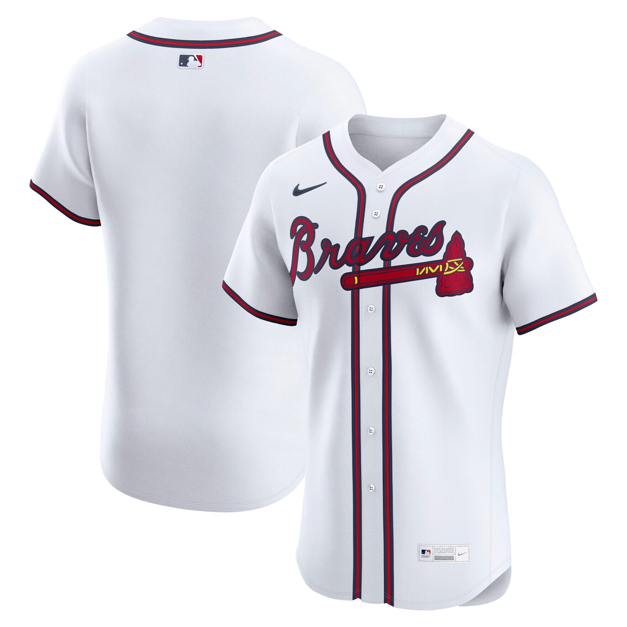 Atlanta Braves Nike Alternate Elite Jersey - Navy/Red/White