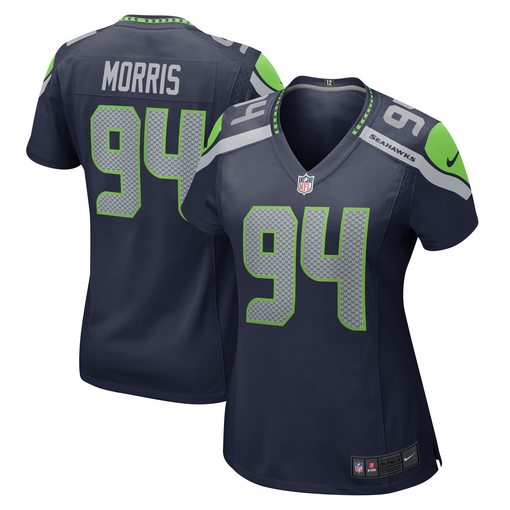Mike Morris Seattle Seahawks Nike Women's Team Game Jersey -  College Navy/Navy