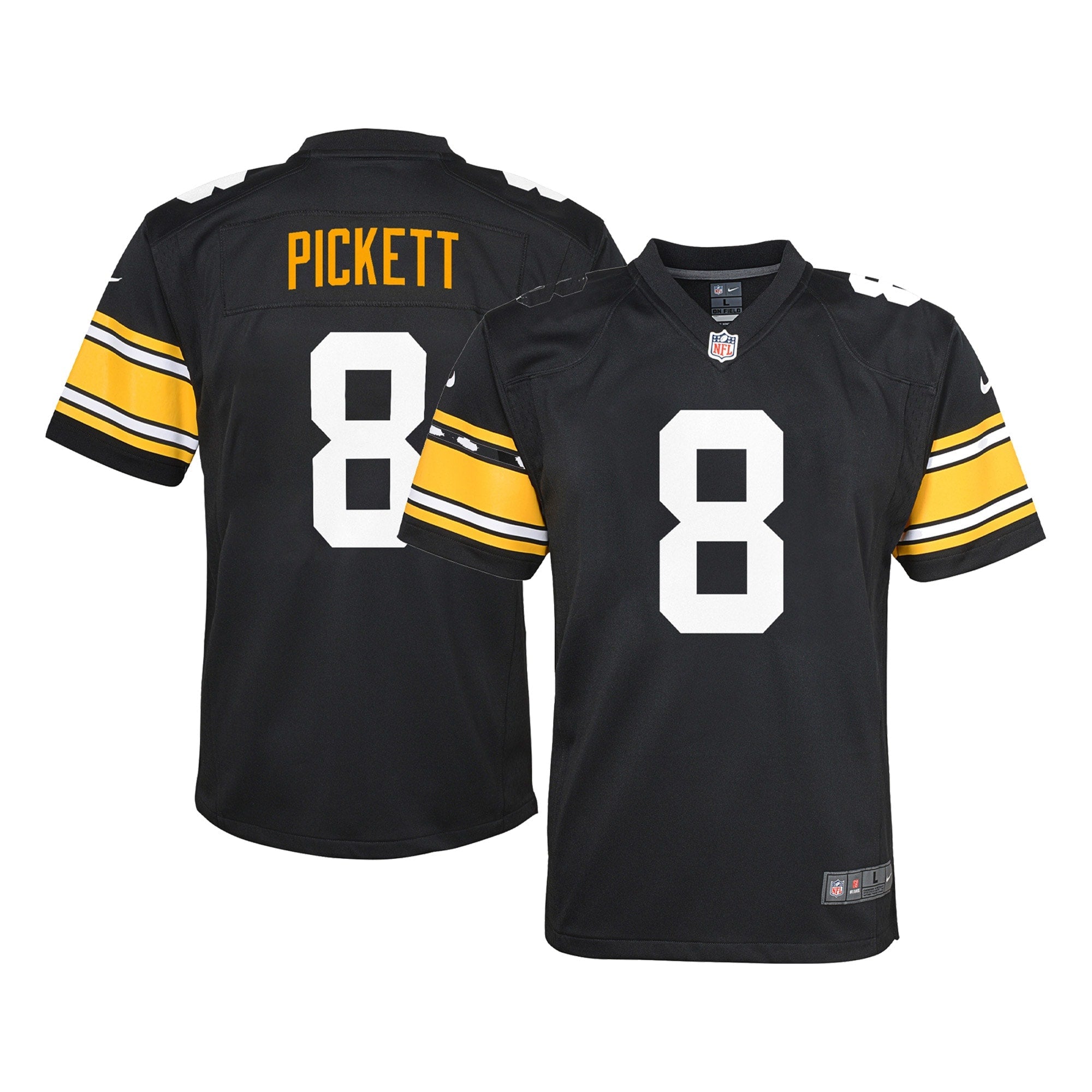 Kenny Pickett Pittsburgh Steelers Nike Youth Game Jersey - White/Black