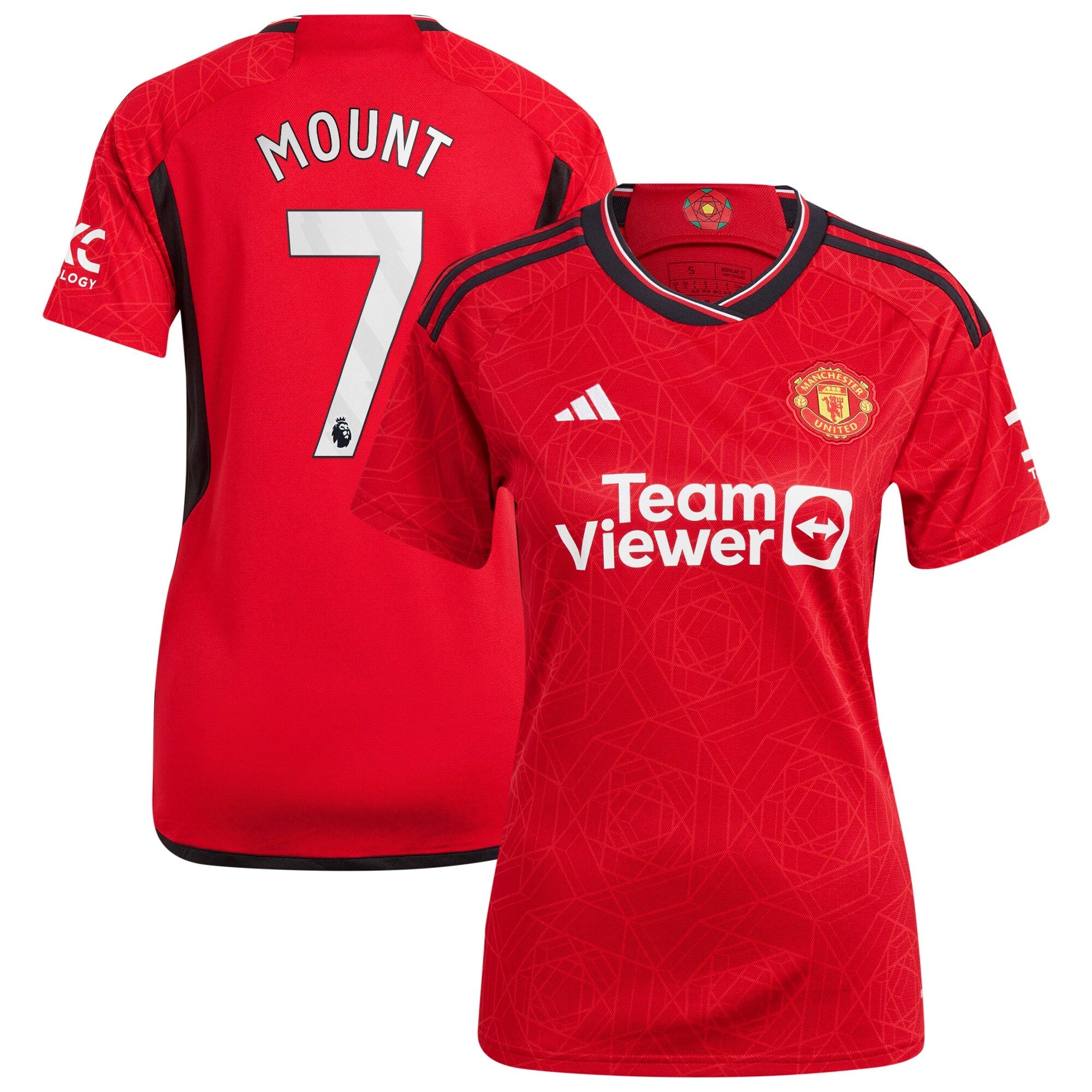 Mason Mount Manchester United adidas Women's 2023/24 Away Replica Player Jersey - Green/Red