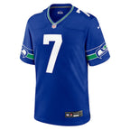 Geno Smith Seattle Seahawks Nike Throwback Player Game Jersey - Royal/Navy