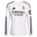 Jude Bellingham Los Merengues adidas 2025/26 Home Replica Long Sleeve Jersey - White