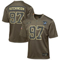Aidan Hutchinson Detroit Lions Nike Youth 2025 Salute to Service Game Jersey - Olive