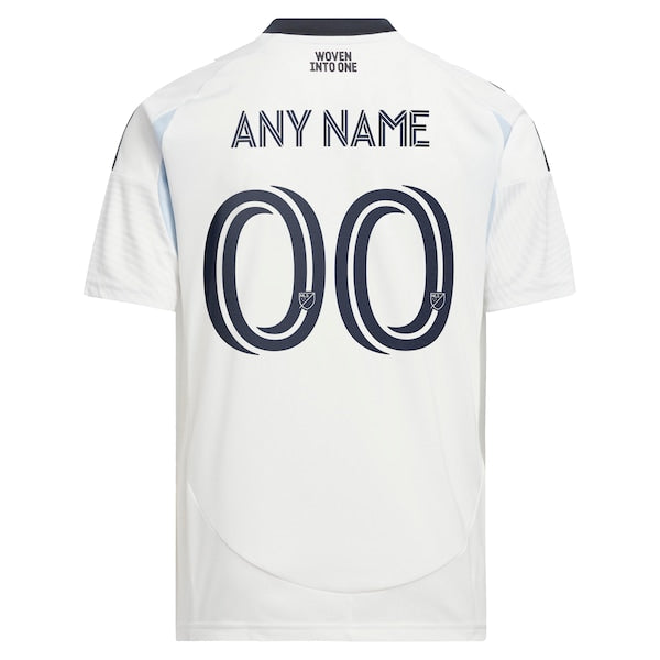 San Diego FC adidas Youth 2025 Woven Into One Replica Custom Jersey - White
