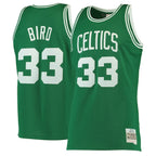 Larry Bird Boston Celtics Hardwood Classics Youth's Swingman Jersey - Kelly Green/White