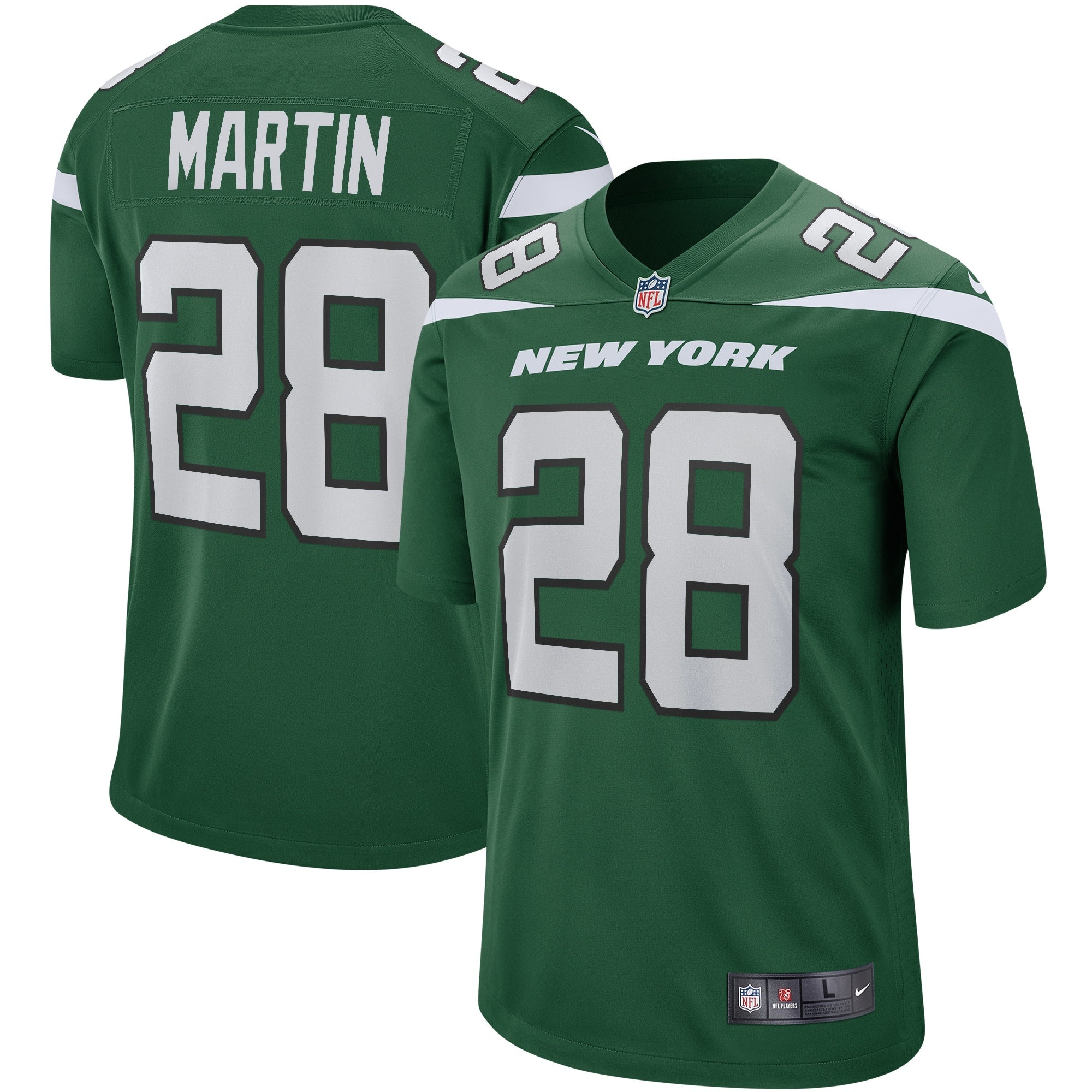 Curtis Martin New York Jets Nike Legacy Retired Player Game Jersey - White/Green