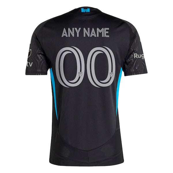Charlotte FC adidas 2025 Fortress Kit Authentic Custom Jersey - Black
