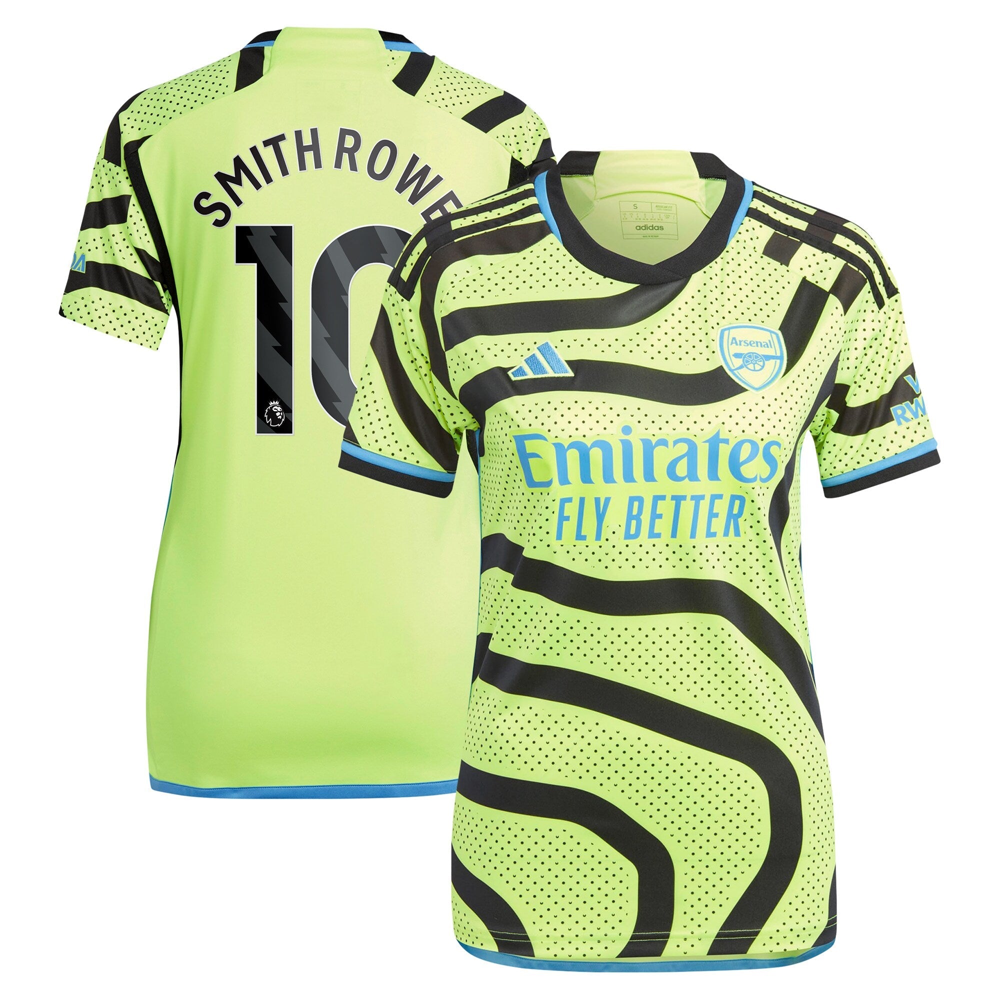 Emile Smith Rowe Arsenal adidas Women's 2023/24 Third Replica Player Jersey - Green/Red/Yellow