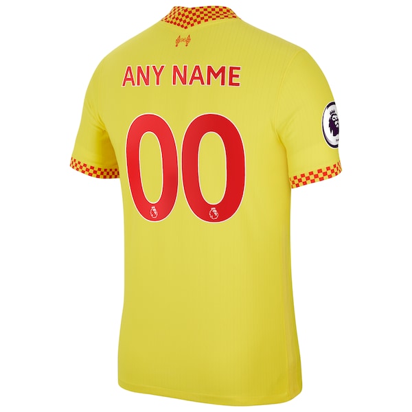 Liverpool Nike 2021/22 Third Vapor Match Custom Jersey - Yellow