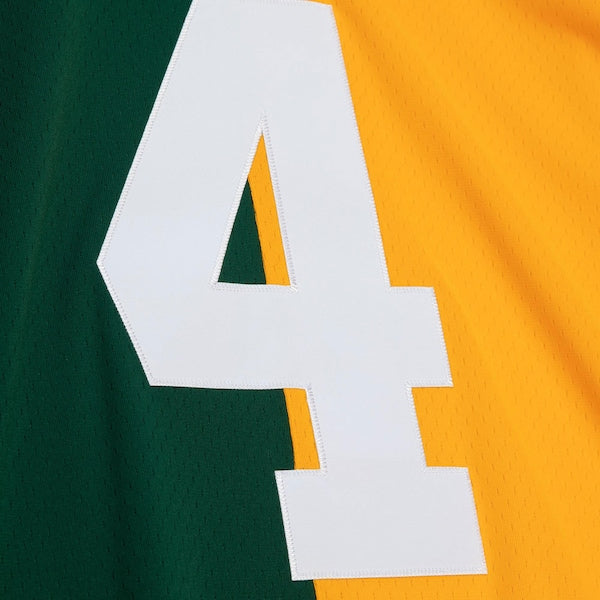 Brett Favre Green Bay Packers 1996 Split Legacy Replica Jersey - Green/Gold