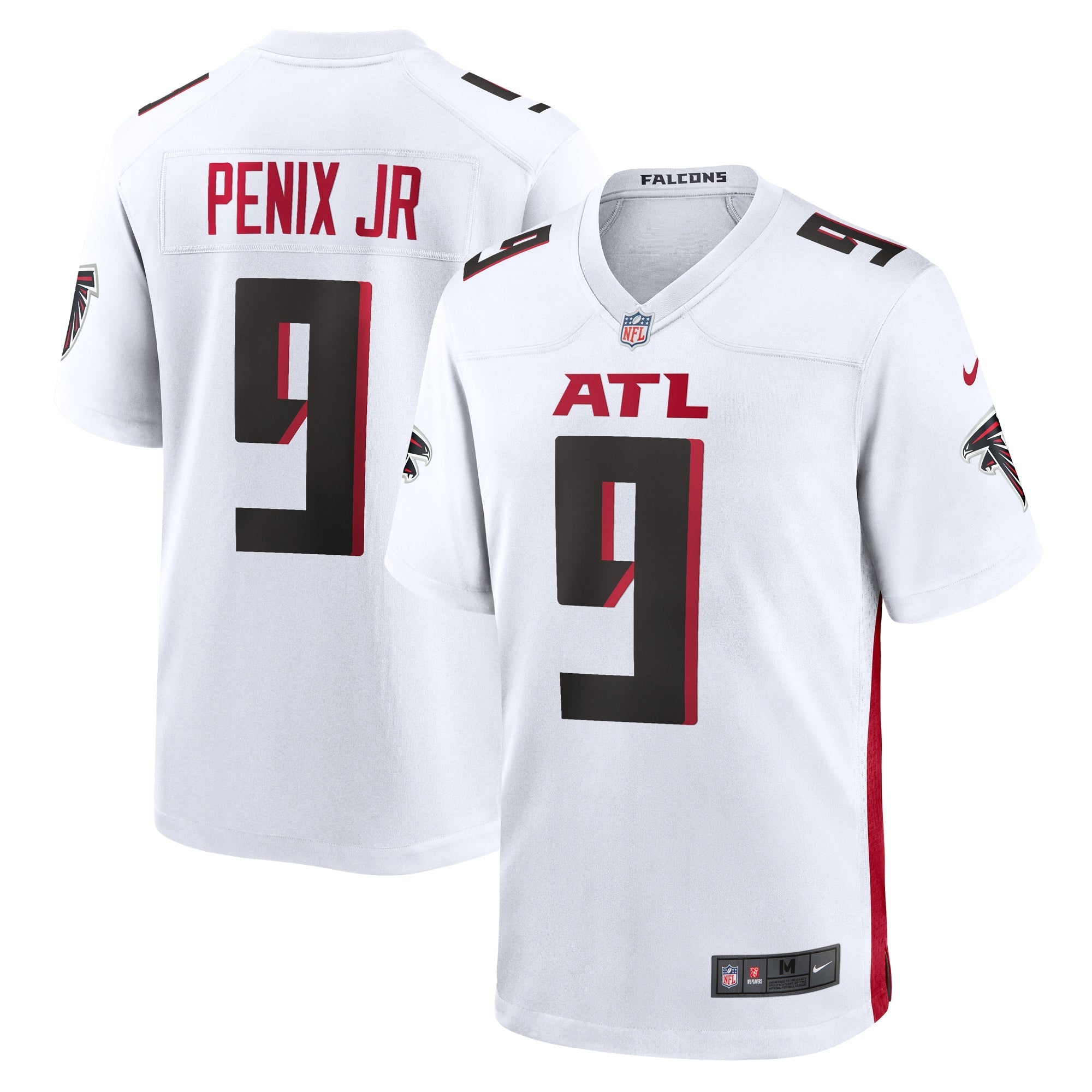 Michael Penix Jr. Atlanta Falcons Nike Throwback Game Jersey -  Black/Red/White