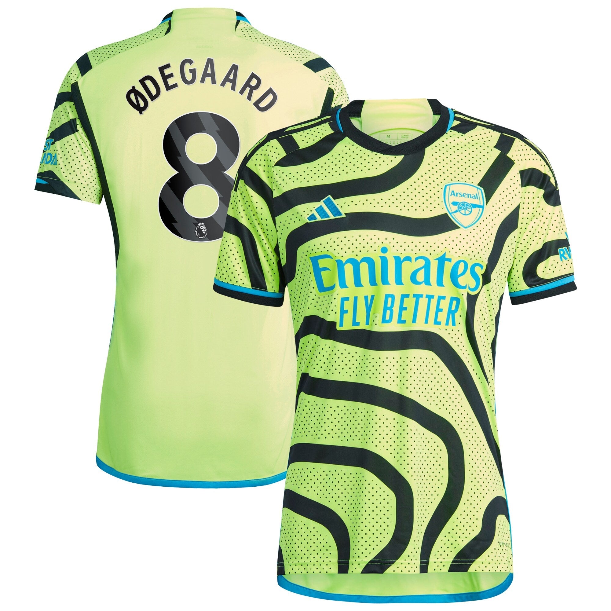 Martin Odegaard Arsenal adidas 2023/24 Third Replica Player Jersey - Green/Yellow