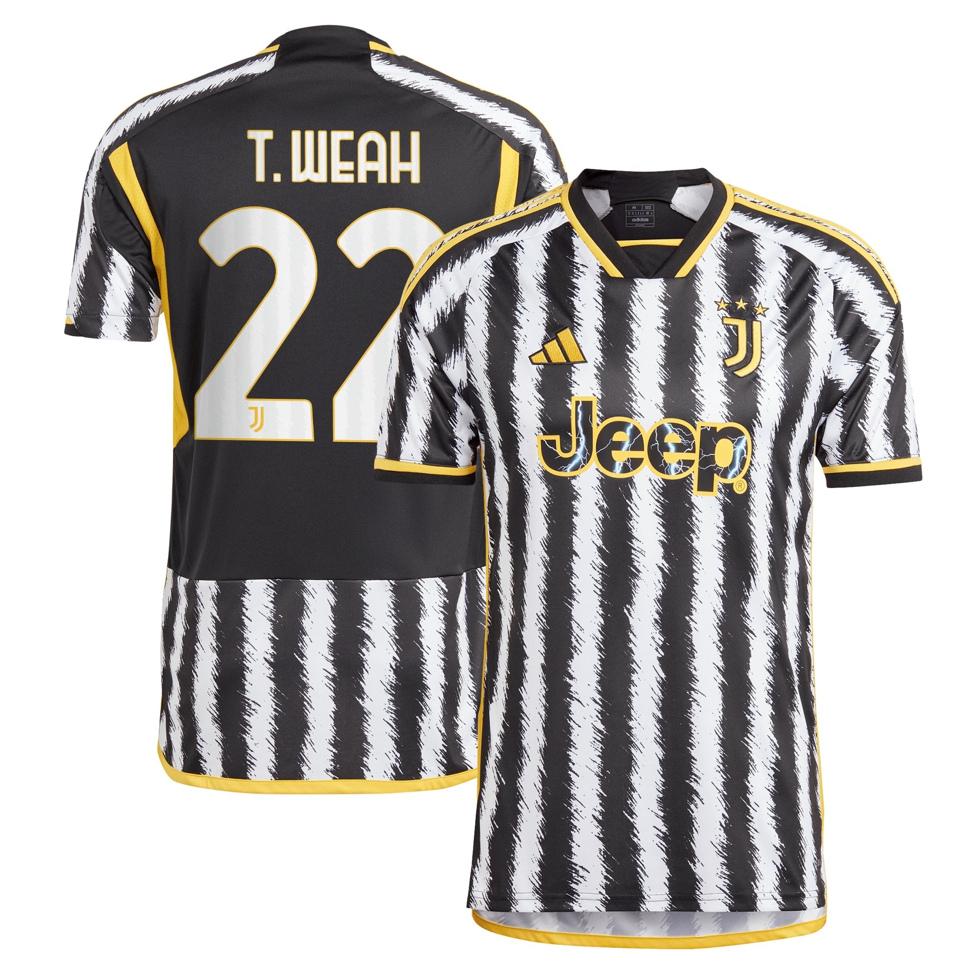 Timothy Weah Juventus adidas 2023/24 Away Replica Jersey - White/Black/Gray