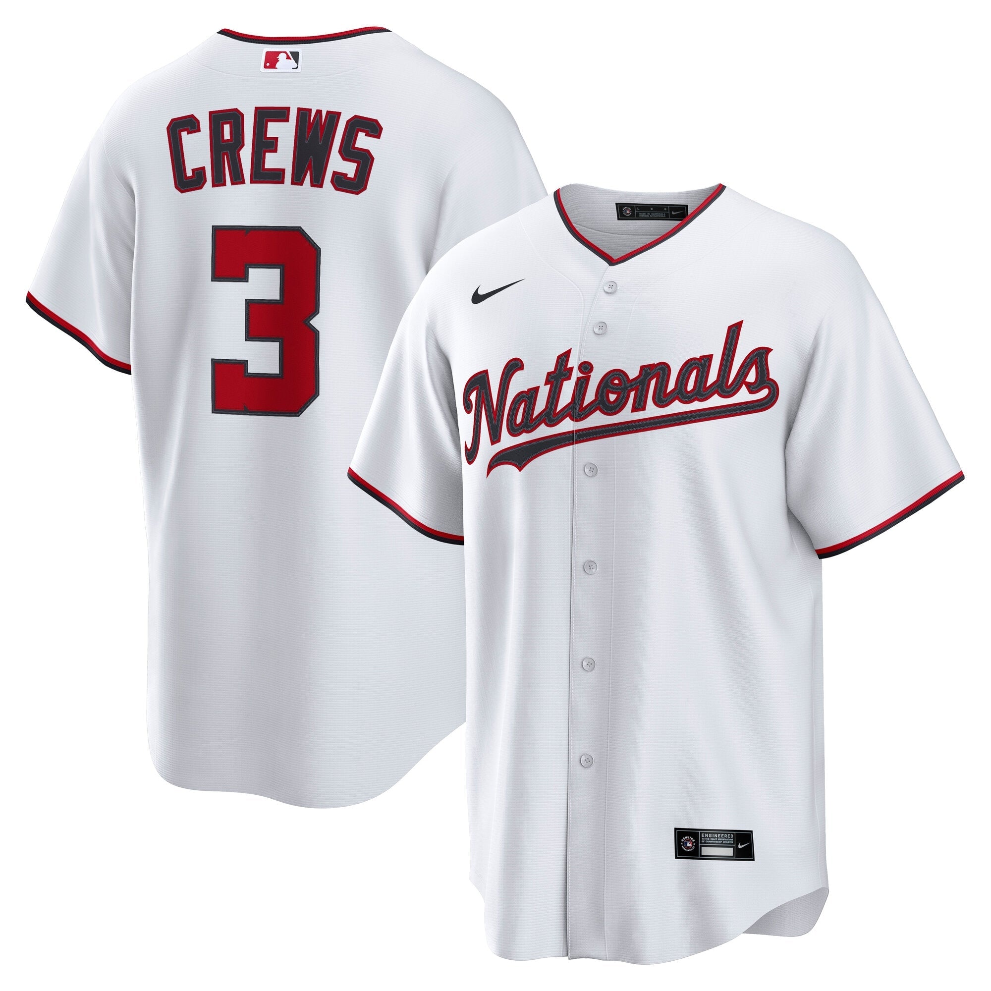 Dylan Crews Washington Nationals Nike Alternate Replica Jersey - Navy/White