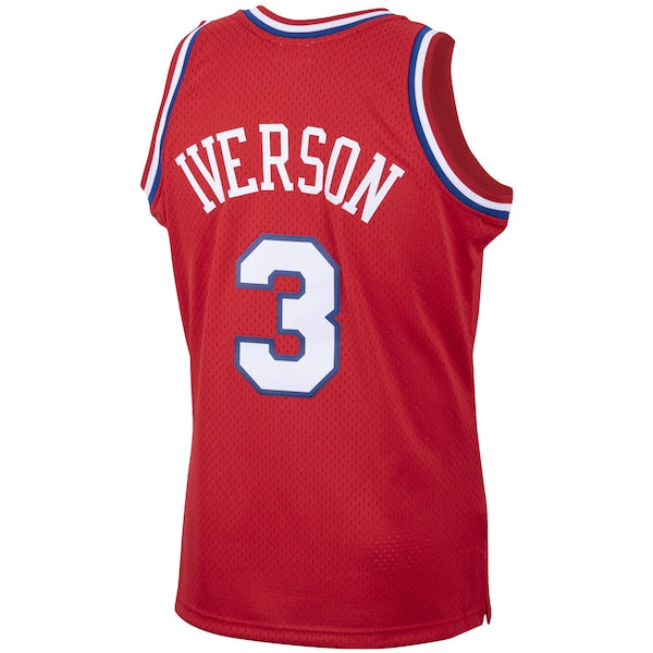 Allen Iverson Philadelphia 76ers 2001/02 Hardwood Classics Swingman Jersey - Red/White