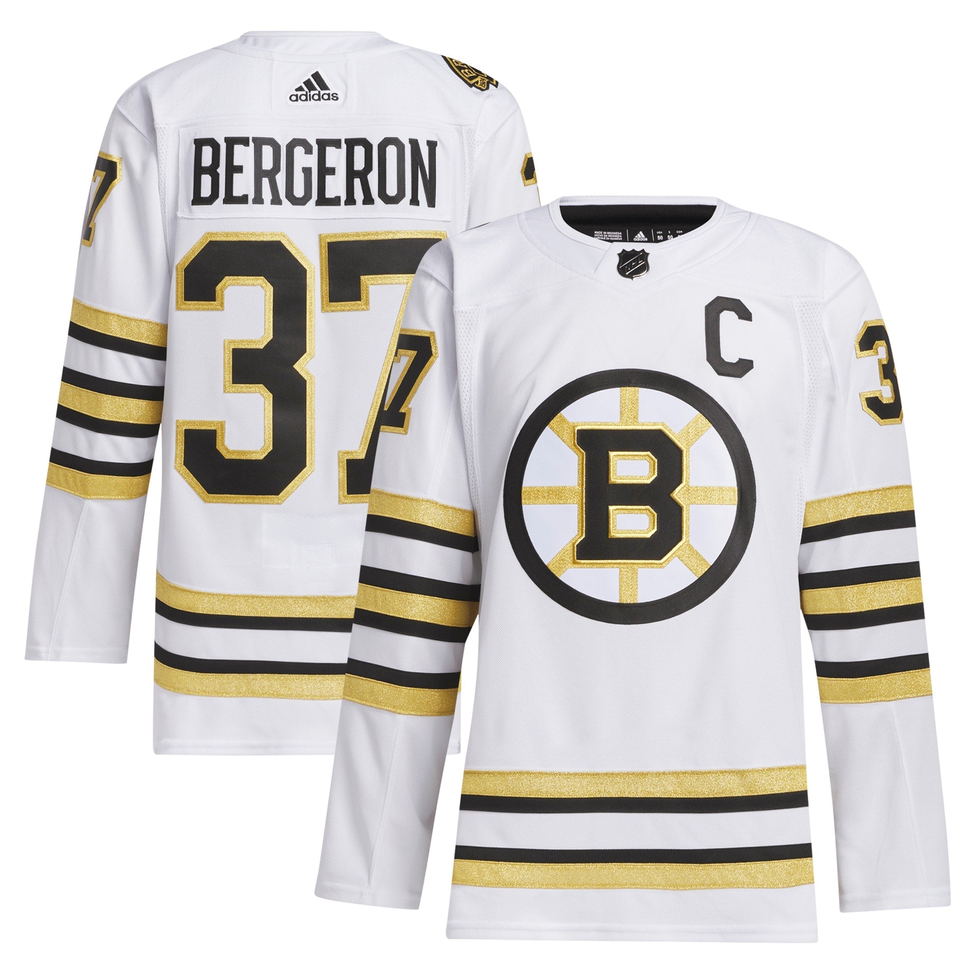 Patrice Bergeron Boston Bruins adidas Home Primegreen Authentic Player Jersey - Black/White
