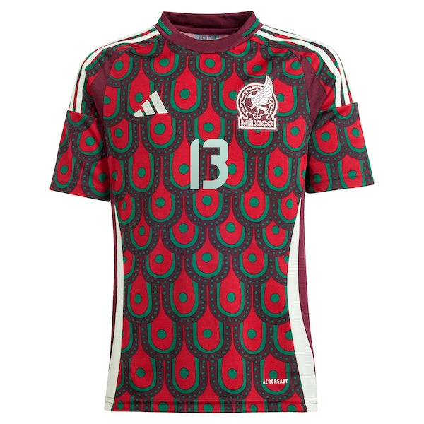 Guillermo Ochoa Mexico National Team adidas Youth 2024 Home Replica Player Jersey - Burgundy/Green