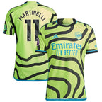 Gabriel Martinelli Arsenal adidas 2023/24 Away Authentic Player Jersey - Yellow/Red