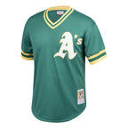 Rickey Henderson Athletics  Youth Cooperstown Collection Mesh Batting Practice Jersey - Green