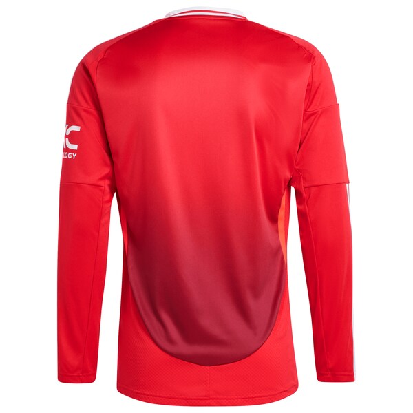 Manchester United adidas 2024/25 Home Long Sleeve Replica Jersey - Red