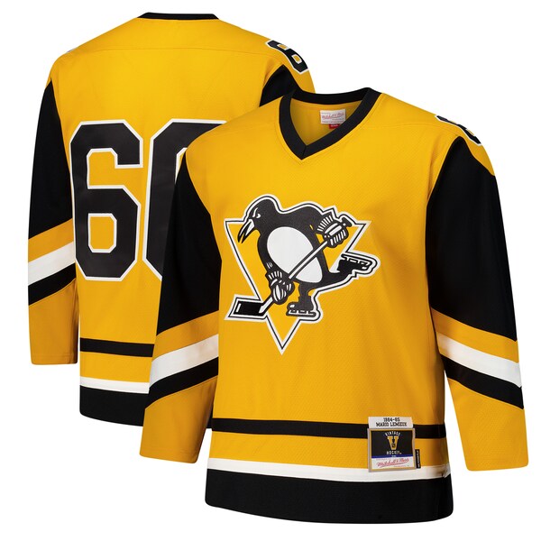 Mario Lemieux Pittsburgh Penguins 1984-85 Power Play Jersey - Gold/Black