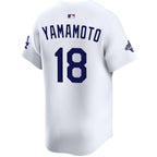 Yoshinobu Yamamoto Los Angeles Dodgers Nike 2025 Gold World Series Champions Limited Jersey - White
