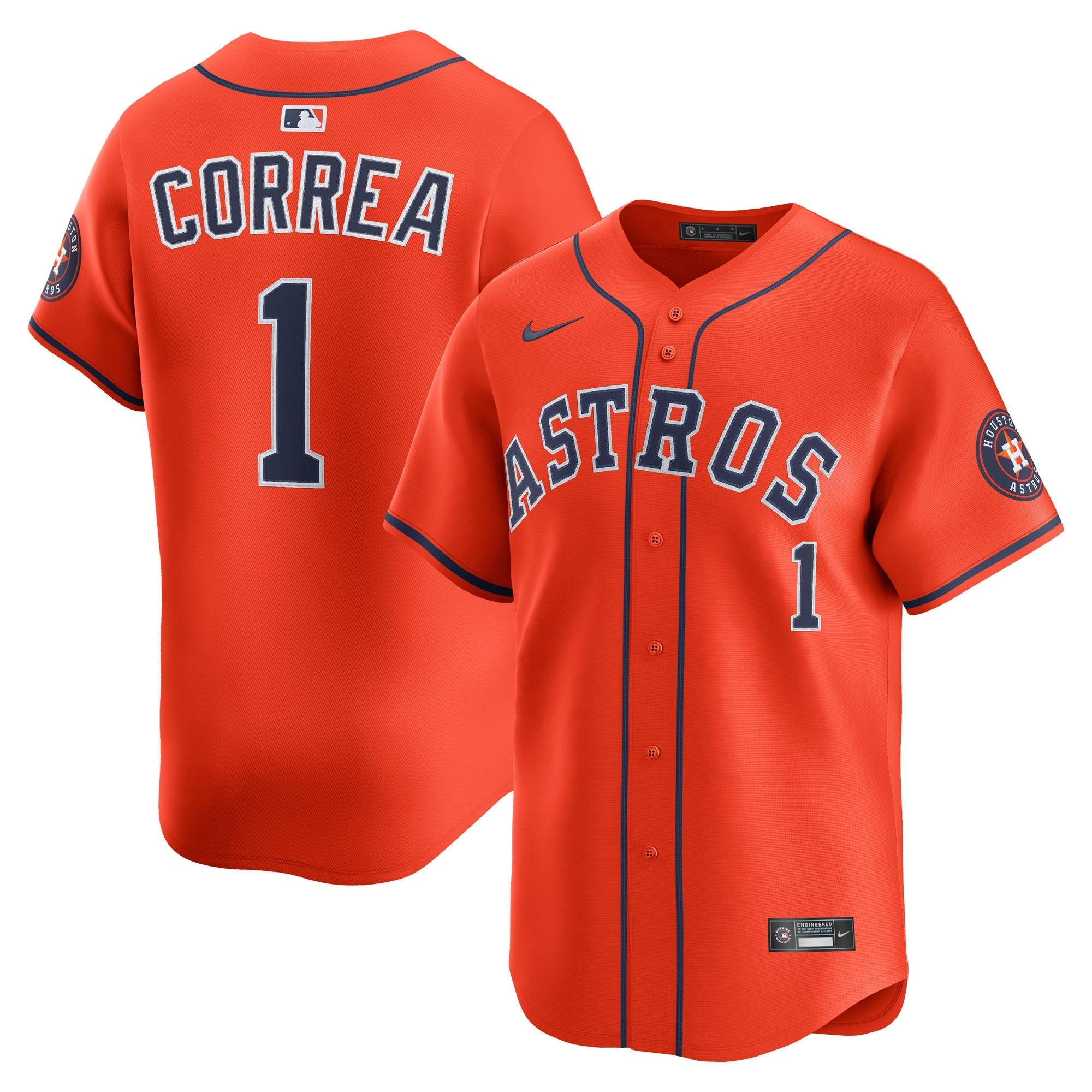 Carlos Correa Houston Astros Nike Home Limited Player Jersey - White/Orange