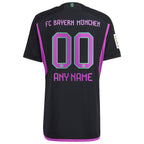 Bayern Munich adidas 2023/24 Away Authentic Custom Jersey - Black