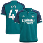 Declan Rice Arsenal adidas Youth 2023/24 Third Replica Player Jersey - Green