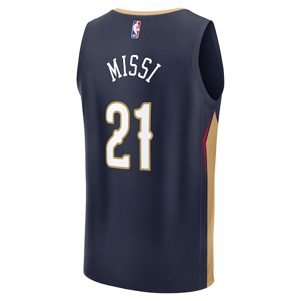 Yves Missi New Orleans Pelicans  Youth 2024 NBA Draft Fast Break Player Jersey - Icon Edition - Navy