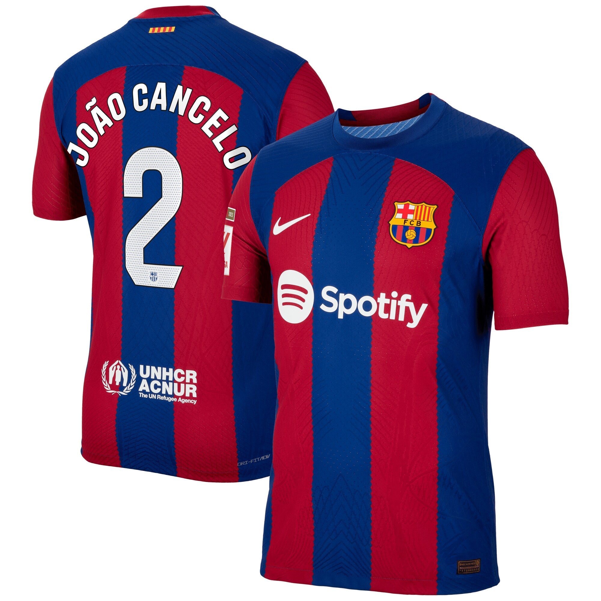 Joao Cancelo Barcelona Nike 2023/24 Third Authentic Jersey - Aqua/Royal/White