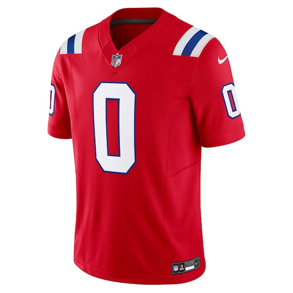 Christian Gonzalez New England Patriots Nike Alternate Vapor F.U.S.E. Limited Jersey - Red/Navy