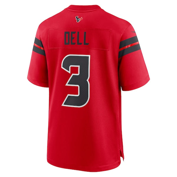 Tank Dell Houston Texans Nike Alternate Game Jersey -  Red/White/Navy