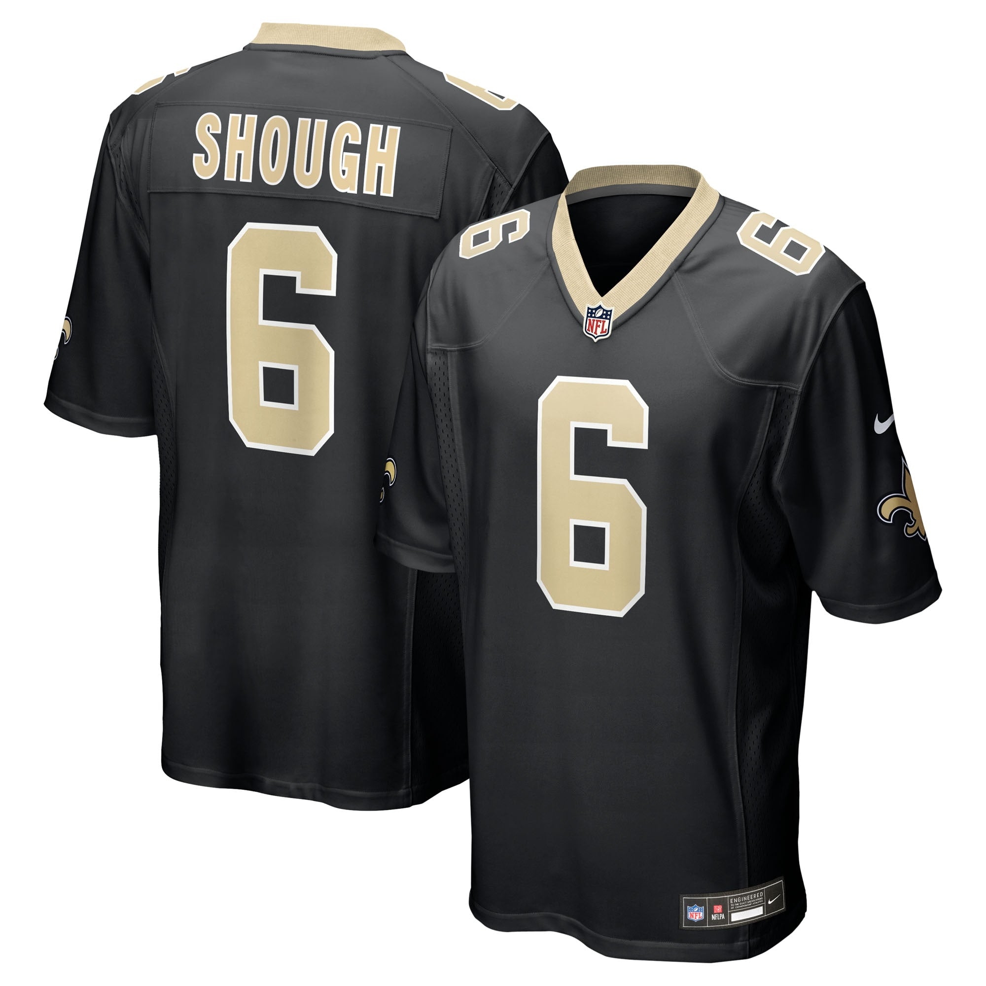 Tyler Shough New Orleans Saints Nike Alternate Game Player Jersey - Gold/Black