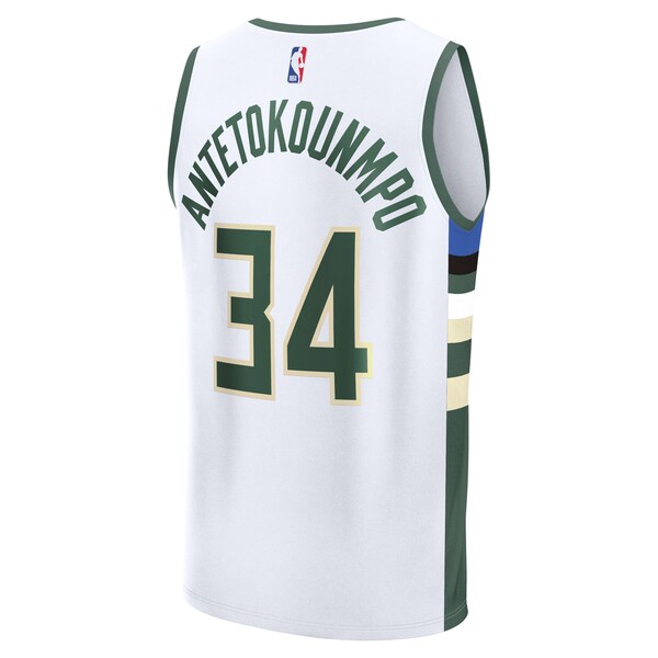 Giannis Antetokounmpo Milwaukee Bucks  Youth Fast Break Replica Player Jersey - Association Edition - White