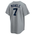 Mickey Mantle New York Yankees Nike Road Cooperstown Collection Player Jersey - Gray/White