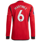 Lisandro Martínez Manchester United adidas 2023/24 Home Authentic Long Sleeve Player Jersey - Red