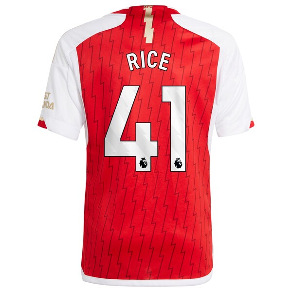 Declan Rice Arsenal adidas Youth 2023/24 Home Replica Player Jersey - Red