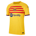 Barcelona Nike 2022/23 Fourth Vapor Match Custom Authentic Jersey - Yellow