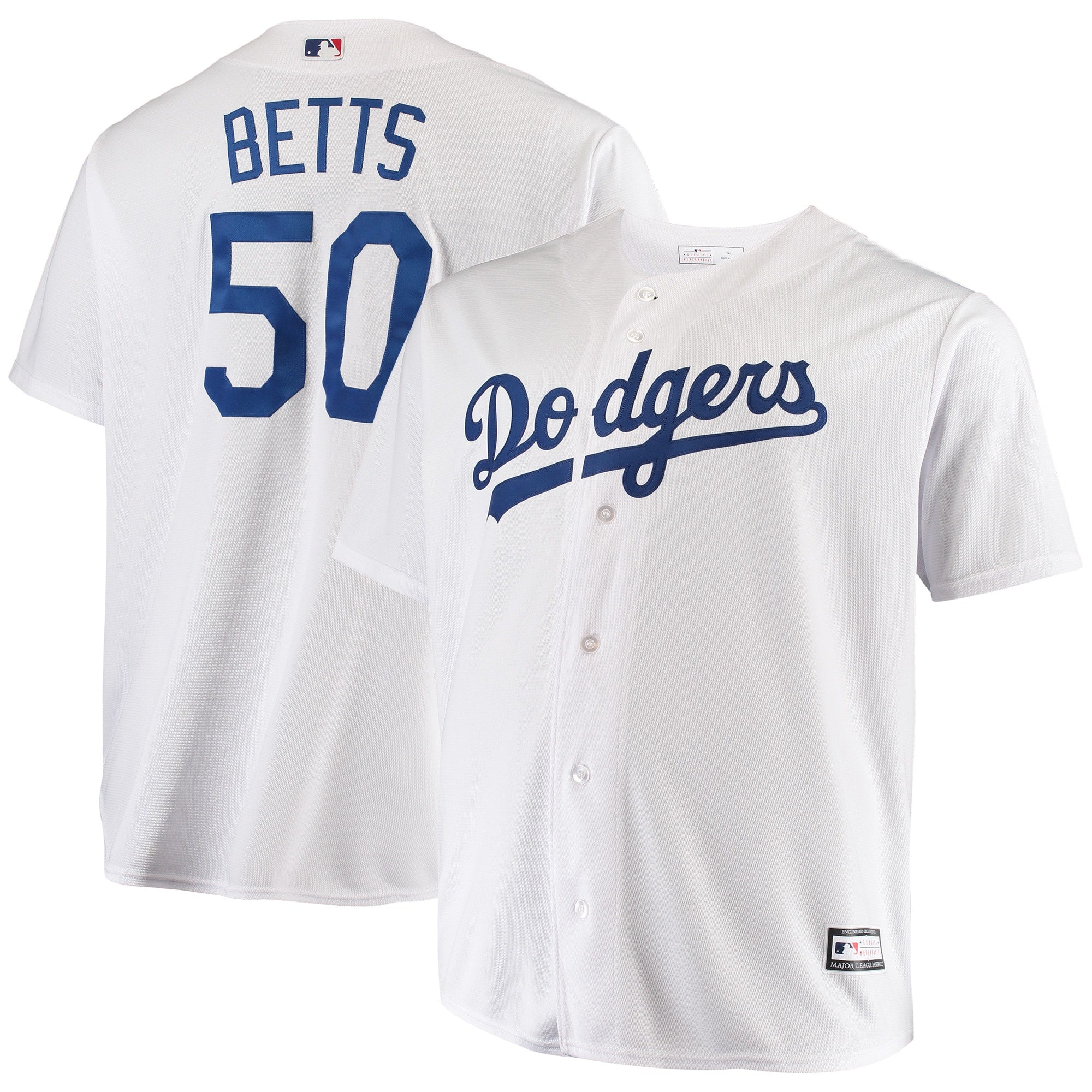 Mookie Betts Los Angeles Dodgers Big & Tall Replica Player Jersey - Gray/Royal/White