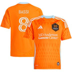 Amine Bassi Houston Dynamo FC adidas Youth 2025 Season 20 Replica Player Jersey - Orange