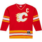 Lanny McDonald Calgary Flames Captain Patch 1988/89 Blue Line Player Jersey - Red