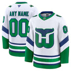Carolina Hurricanes  Throwback Premium Custom Jersey - White