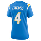 Gus Edwards Los Angeles Chargers Nike Women's  Game Jersey -  Powder Blue