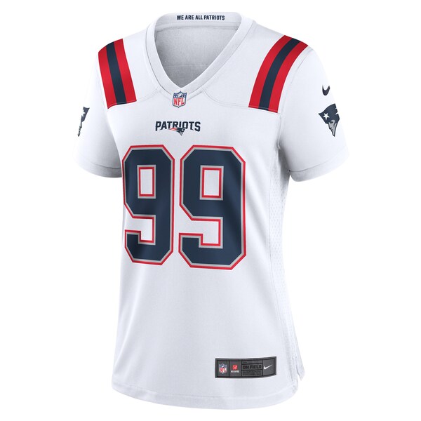 Keion White New England Patriots Nike Women's  Game Jersey -  White/Navy/Red