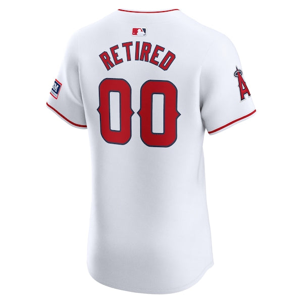 Los Angeles Angels Nike Home Elite Pick-A-Player Retired Roster Patch Jersey - White
