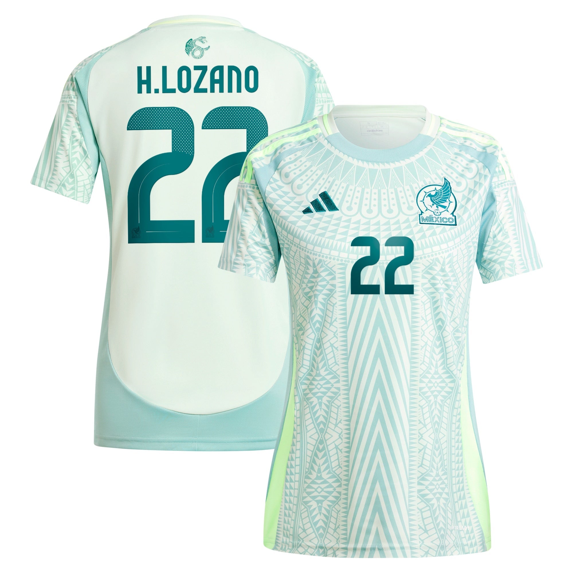 Hirving Lozano Mexico National Team adidas Women's 2024 Home Replica Player Jersey - Burgundy/Green