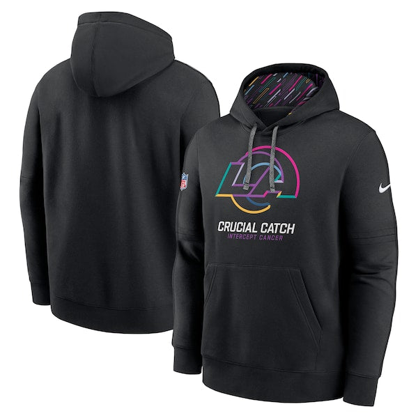 Los Angeles Rams Nike 2024 NFL Crucial Catch Club Pullover Hoodie - Black