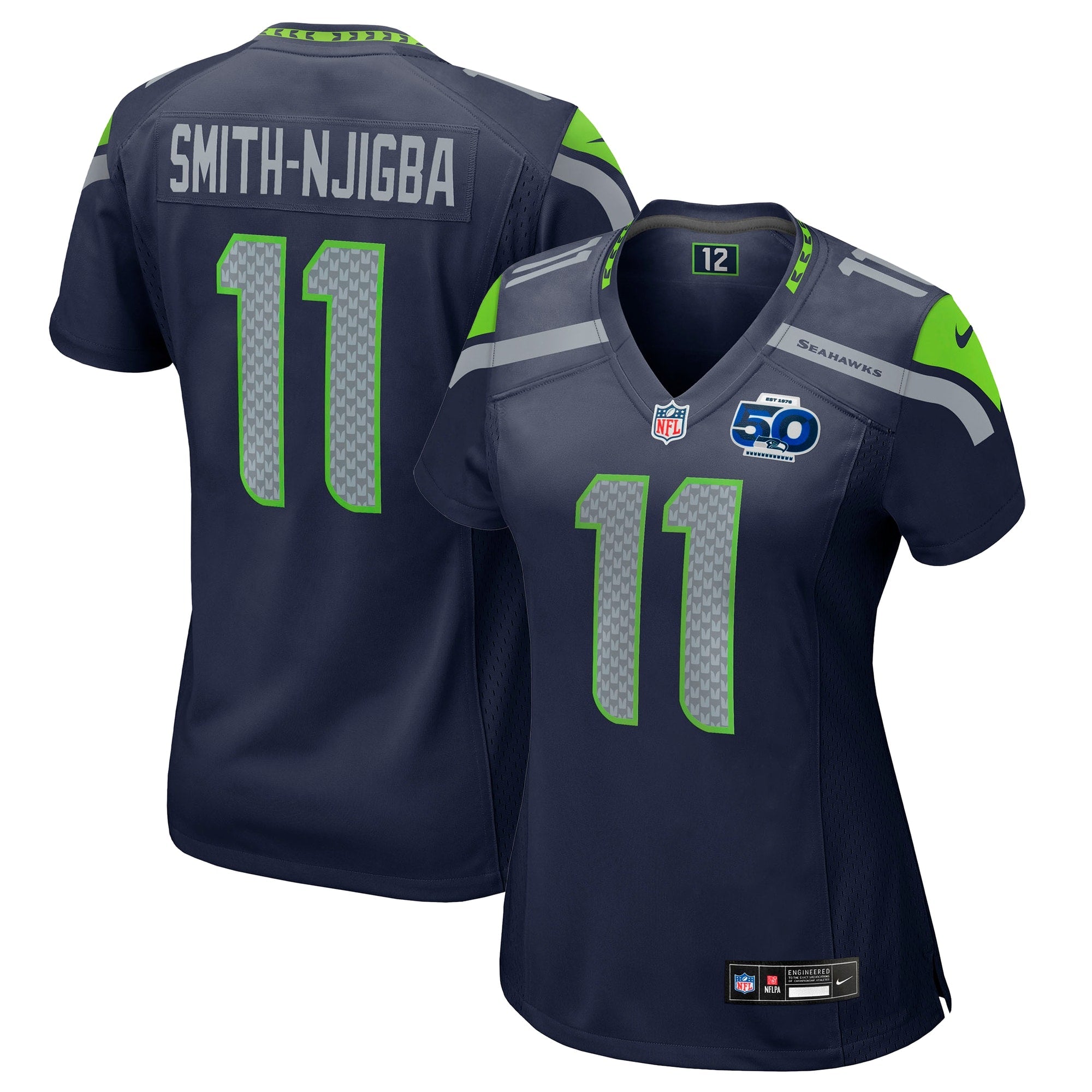Jaxon Smith-Njigba Seattle Seahawks Nike Women's Alternate 2 50th Season Game Jersey - Royal/College Navy